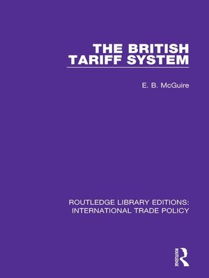cover image of The British Tariff System